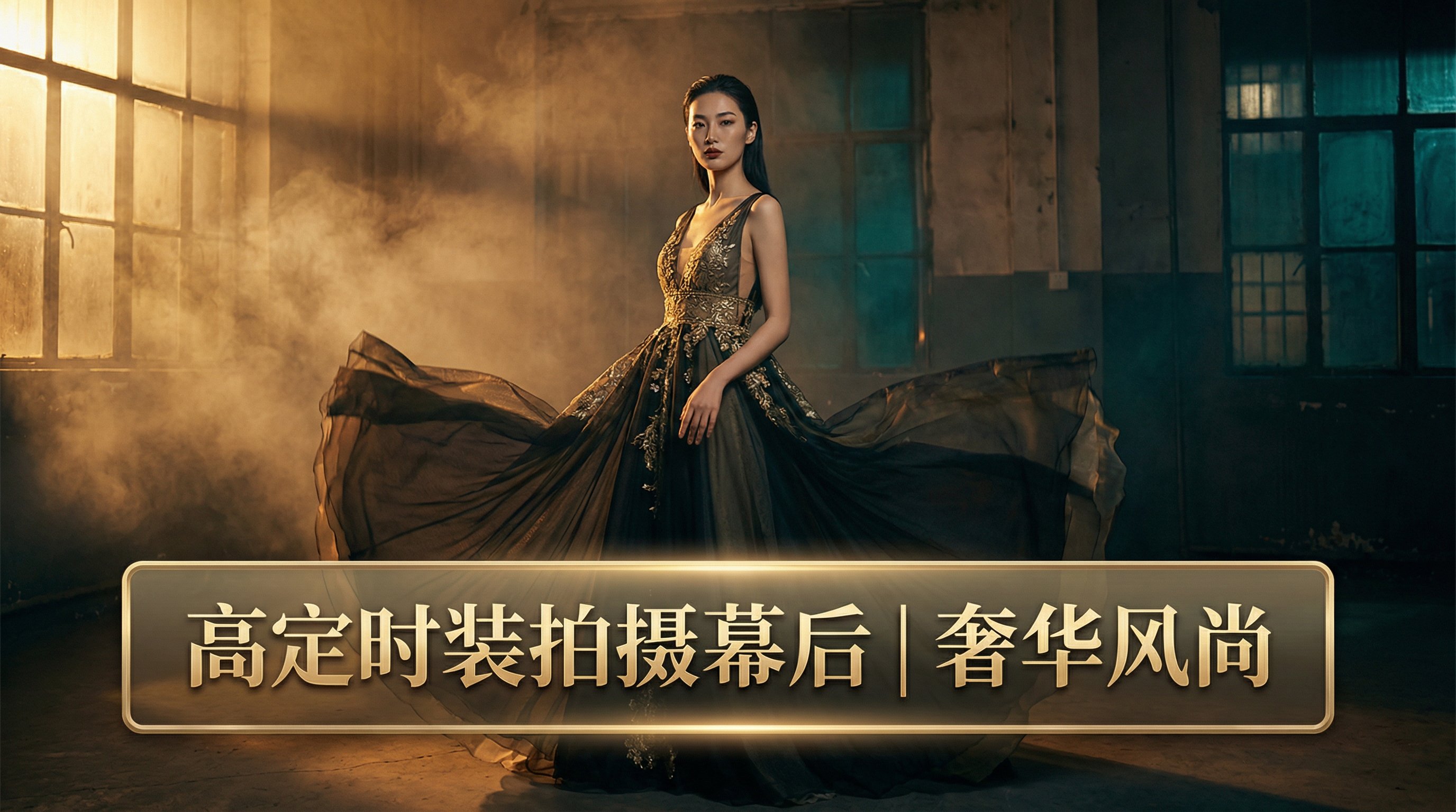 黑丝高定时装拍摄视频